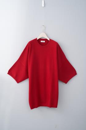 100% Cashmere Longline Three-Quarter Sleeve Crew Neck Sweater