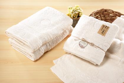 Organic cotton yarn  jacquard bath towels