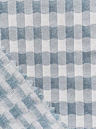 Two-Tone Wavy Check Jacquard Stretch Knit Fabric