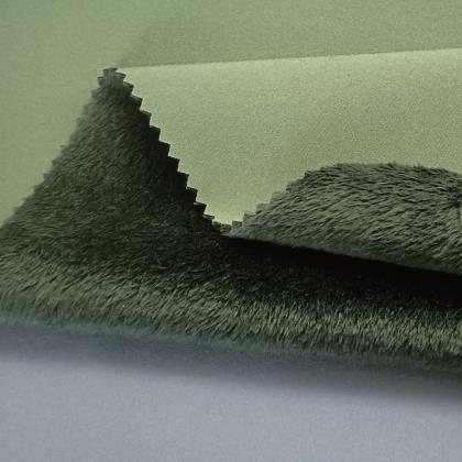 100D 4 way stretch fabric bonded knitted pile fabric