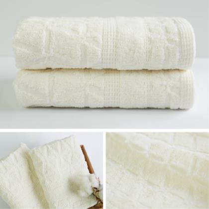 Diamond Jacquard Organic Cotton Towel