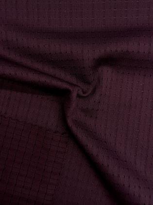 Circular knit drop needle stretch double jersey